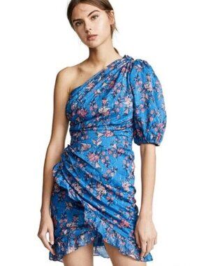 ISABEL MARANT ÉTOILE Women's Esther One-Shoulder Cotton Mini Dress Size 34/US2